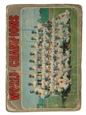 1 World Champions New York Mets 1970 O Pee from Chee Front