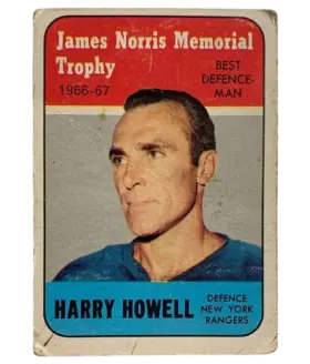 119 Harry Howell 1967 68 from Topps Front
