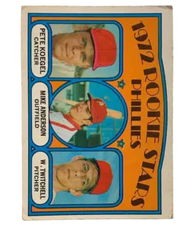 14 Phillies 1972 Rookie Stars Pete Koegel Mike Anderson Wayne Twitchell Rs Rc 1972 O Pee from Chee Front
