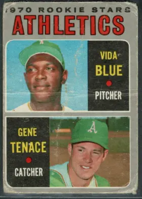 21 Athletics 1970 Rookie Stars Vida Blue Gene Tenace Rs Rc 1970 O Pee Chee Poor from Front 1