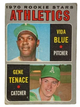 21 Athletics 1970 Rookie Stars Vida Blue Gene Tenace Rs Rc 1970 O Pee Chee from Poor Front
