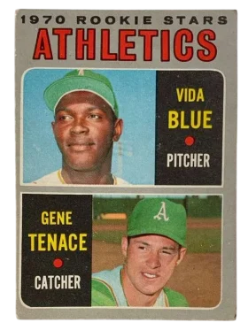 21 Athletics 1970 Rookie Stars Vida Blue Gene Tenace Rs Rc 1970 O Pee Chee from Vg Front