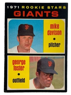 276 Giants 1971 Rookie Stars Mike Davison George Foster Rs Rc 1971 O Pee from Chee Front
