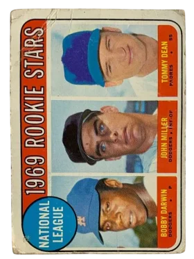 641 National League 1969 Rookie Stars Bobby Darwin John Miller Tommy Dean Rs Rc 1969 from Topps Front