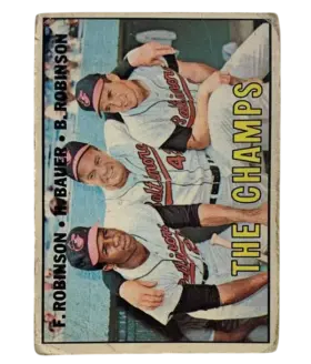 1 The Champs Frank Robinson Hank Bauer Brooks Robinson 1967 O Pee from Chee Front