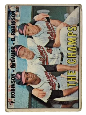 1 The Champs Frank Robinson Hank Bauer Brooks Robinson 1967 O Pee from Chee Front