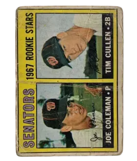 167 Senators 1967 Rookie Stars Joe Coleman Tim Cullen 1967 O Pee from Chee Front