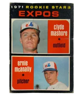 376 Expos 1971 Rookie Stars Clyde Mashore Ernie Mcanally Rs Rc 1971 O Pee from Chee Front