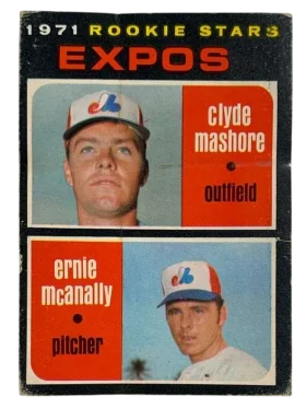 376 Expos 1971 Rookie Stars Clyde Mashore Ernie Mcanally Rs Rc 1971 O Pee from Chee Front