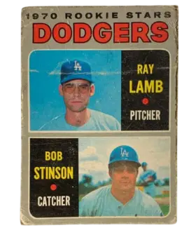131 Dodgers 1970 Rookie Stars Ray Lamb Bob Stinson Rs Rc 1970 O Pee from Chee Front