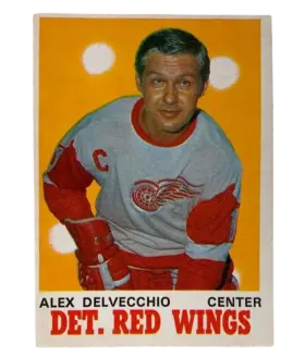 157 Alex Delvecchio 1970 71 O Pee Chee from Front Ex