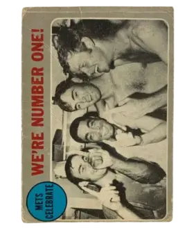 198 1969 Nlcs Summary Mets Celebrate We Re Number One 1970 O Pee from Chee Front