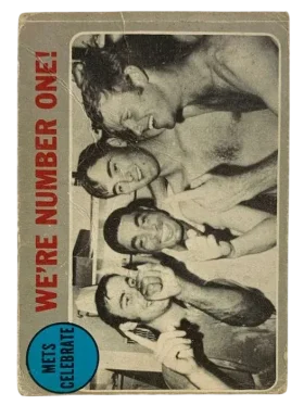 198 1969 Nlcs Summary Mets Celebrate We Re Number One 1970 O Pee from Chee Front