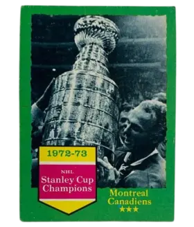 198 1972 73 Nhl Stanley Cup Champions 1973 74 O Pee from Chee Front
