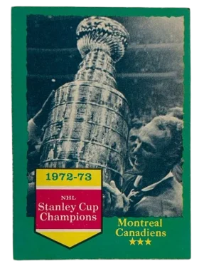 198 1972 73 Nhl Stanley Cup Champions 1973 74 O Pee Chee Pee Chee Light from Backs Front