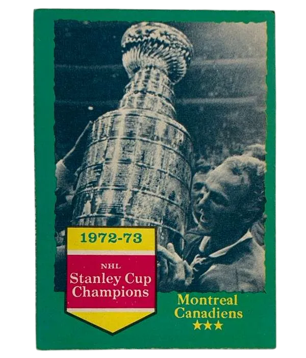 198 1972 73 Nhl Stanley Cup Champions 1973 74 O Pee Chee Pee Chee Light from Backs Front