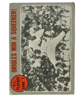 199 Alcs Game 1 Orioles Win A Squeaker 1970 O Pee from Chee Front