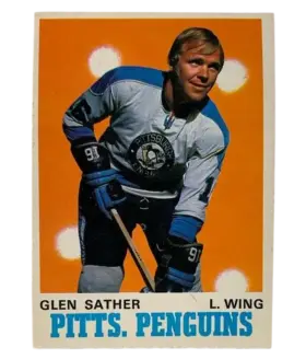 205 Glen Sather 1970 71 O Pee Chee from Front Nm