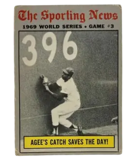 307 World Series Game 3 Agee S Catch Saves The Day 1970 O Pee from Chee Front