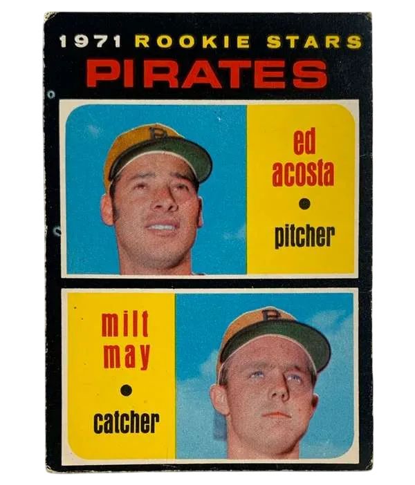 343 Pirates 1971 Rookie Stars Ed Acosta Milt May Rs Rc 1971 O Pee from Chee Front