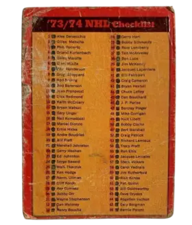 116 Checklist 1 132 1973 74 O Pee from Chee Front
