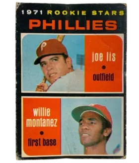 138 Phillies 1971 Rookie Stars Joe Lis Willie Montanez Rs Rc 1971 O Pee from Chee Front