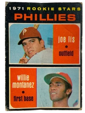 138 Phillies 1971 Rookie Stars Joe Lis Willie Montanez Rs Rc 1971 O Pee from Chee Front