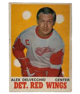 157 Alex Delvecchio 1970 71 O Pee Chee from Front Vg
