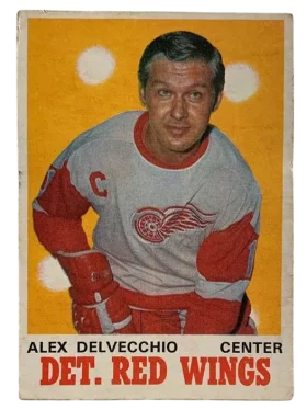 157 Alex Delvecchio 1970 71 O Pee Chee from Front Vg