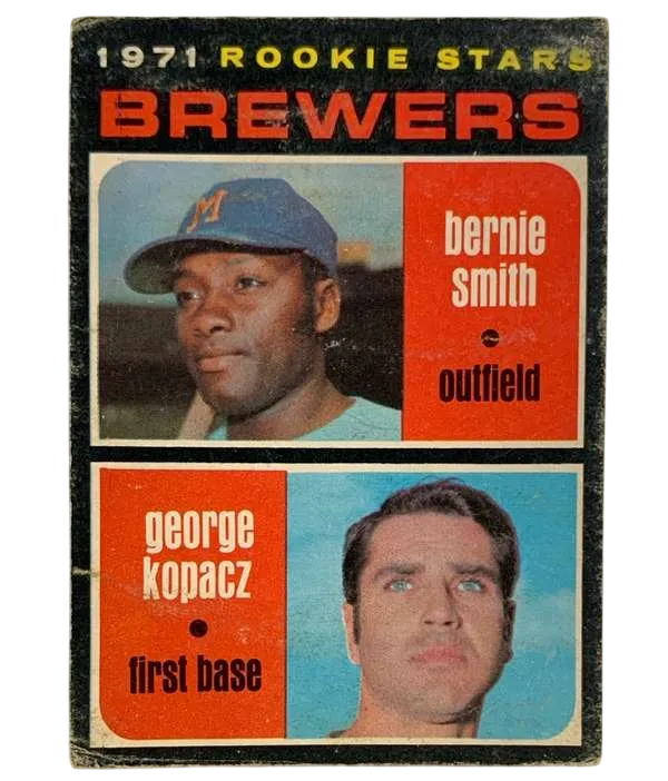 204 Brewers 1971 Rookie Stars Bernie Smith George Kopacz Rs Rc 1971 O Pee from Chee Front