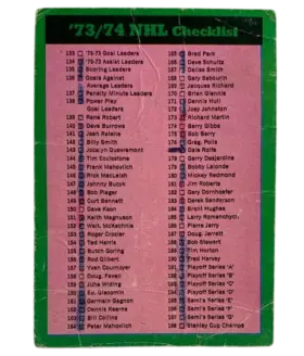 263 Checklist 133 264 1973 74 O Pee from Chee Front