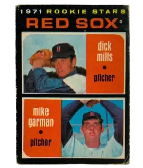 512 Red Sox 1971 Rookie Stars Dick Mills Mike Garman Rs Rc 1971 O Pee from Chee Front