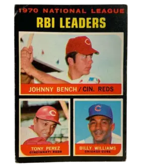 64 1970 National League Rbi Leaders Johnny Bench Tony Perez Billy Williams Ll 1971 O Pee from Chee Front