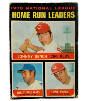 66 1970 National League Home Run Leaders Johnny Bench Billy Williams Tony Perez Ll 1971 O Pee from Chee Front
