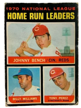 66 1970 National League Home Run Leaders Johnny Bench Billy Williams Tony Perez Ll 1971 O Pee from Chee Front