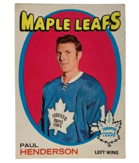 67 Paul Henderson 1971 72 O Pee Chee from Front Ex