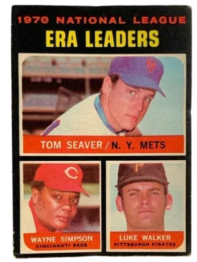 68 1970 National League Era Leaders Tom Seaver Wayne Simpson Luke Walker Ll 1971 O Pee from Chee Front
