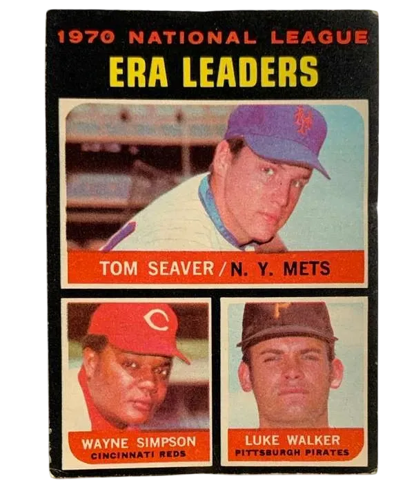 68 1970 National League Era Leaders Tom Seaver Wayne Simpson Luke Walker Ll 1971 O Pee from Chee Front
