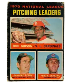 70 1970 National League Pitching Leaders Bob Gibson Gaylord Perry Fergie Jenkins Ll 1971 O Pee from Chee Front