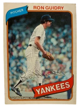 157 Ron Guidry 1980 O Pee from Chee Front