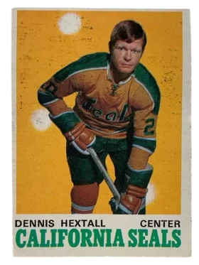 186 Dennis Hextall 1970 71 O Pee Chee from Front Vg