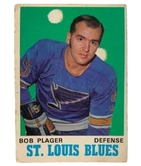 211 Bob Plager 1970 71 O Pee Chee from Front Vg