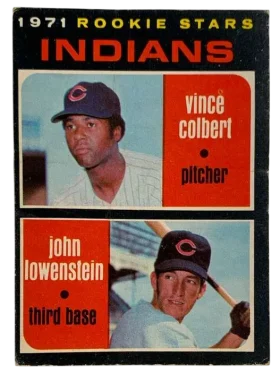231 Indians 1971 Rookie Stars Vince Colbert John Lowenstein Rs Rc 1971 O Pee Chee from Front Vg