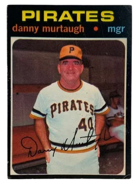 437 Danny Murtaugh 1971 O Pee Chee from Front Vg