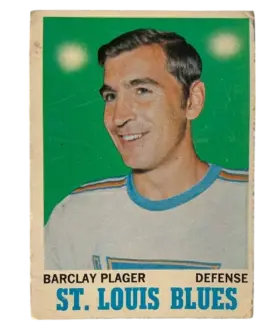 99 Barclay Plager 1970 71 O Pee Chee from Front Ex