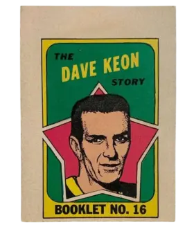 16 Dave Keon 1971 72 O Pee Chee Pee Chee from Booklets Front
