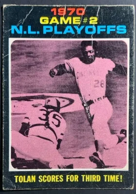 200 Nl Playoffs Game 2 Tolan Scores For Third Time Nlcs 1971 O Pee Chee from Front G