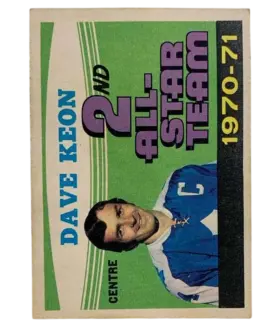 259 Dave Keon 1971 72 O Pee Chee from Front Ex
