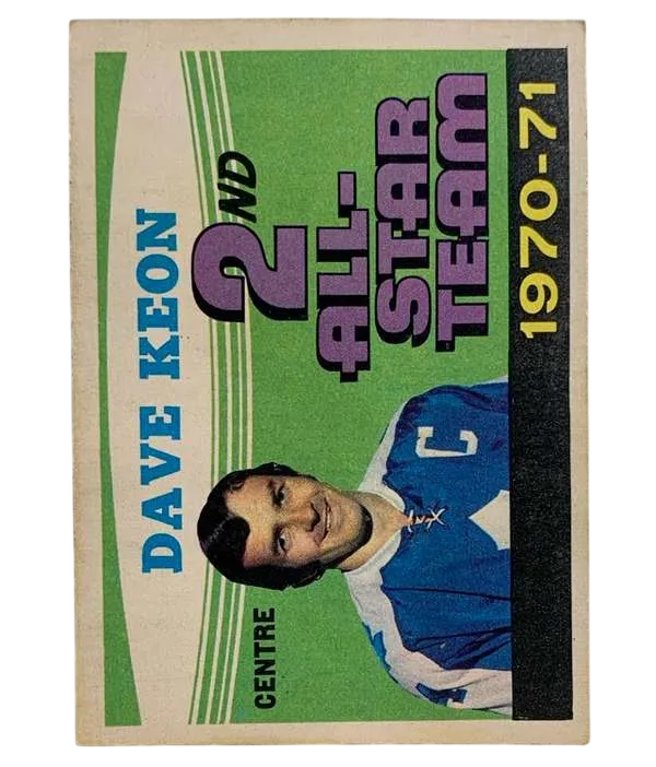 259 Dave Keon 1971 72 O Pee Chee from Front Ex