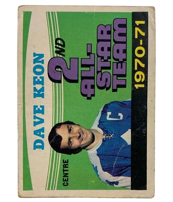 259 Dave Keon 1971 72 O Pee Chee from Front Vg